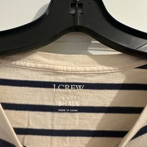 J. Crew Cream and Navy Striped Tee